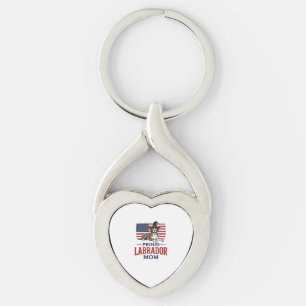 Proud Labrador Mom Patriotic Dog Halloween Shirt D Keychain