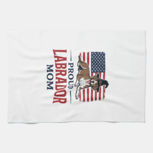 Proud Labrador Mom Patriotic Dog Halloween Shirt D Kitchen Towel