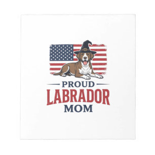 Proud Labrador Mom Patriotic Dog Halloween Shirt D Notepad