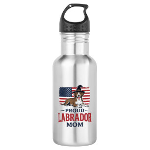 Proud Labrador Mom Patriotic Dog Halloween Shirt D Stainless Steel Water Bottle