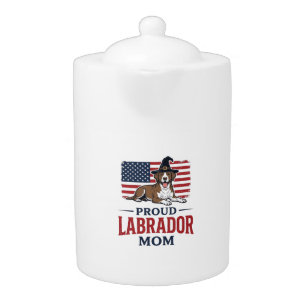 Proud Labrador Mom Patriotic Dog Halloween Shirt D Teapot