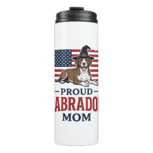 Proud Labrador Mom Patriotic Dog Halloween Shirt D Thermal Tumbler