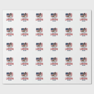 Proud Labrador Mom Patriotic Dog Halloween Shirt D Wrapping Paper