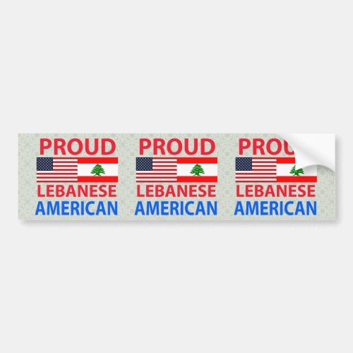 Proud Lebanese American Bumper Sticker
