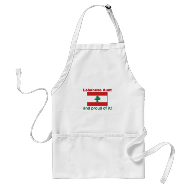 Proud Lebanese Aunt Adult Apron (Front)