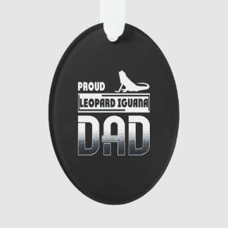 Proud leopard Iguana Dad Ornament