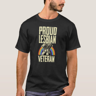 Proud Lesbian Veteran Pride Month Veterans Day Sol T-Shirt