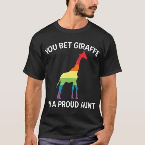 Proud LGBT Aunt T Gay Pride Niece Nephew T_Shirt