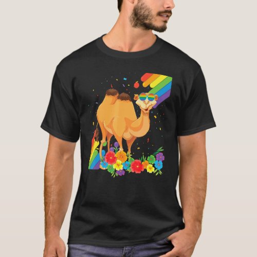 Proud Lgbt Gay Camel Pride Flag Rainbow Lgbtq Lesb T_Shirt