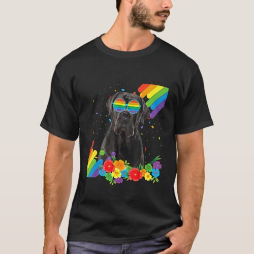 Proud Lgbt Gay Cane Corso Dog Pride Flag Rainbow L T_Shirt