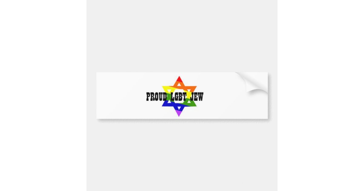 Proud LGBT Jew Bumper Sticker | Zazzle