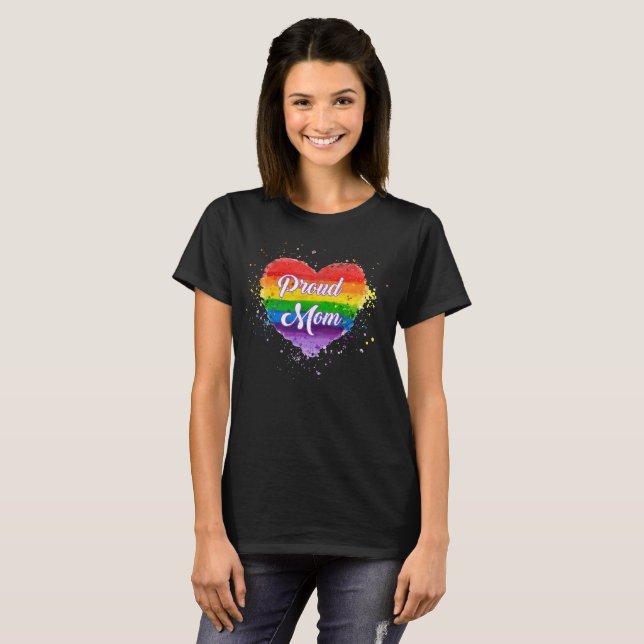 Proud LGBT Mom T-Shirt (Front Full)