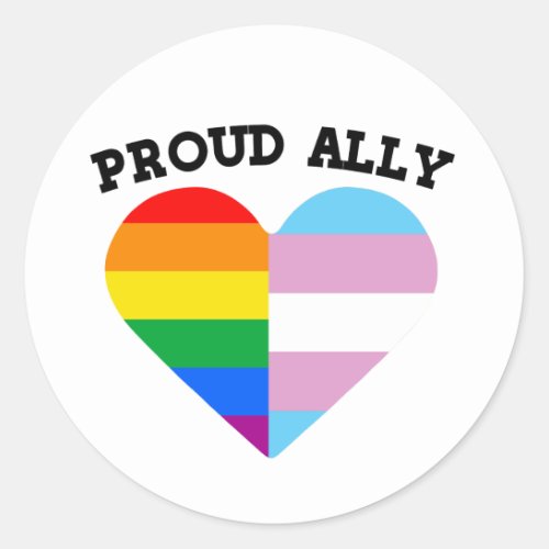 Proud LGBTQ Ally Classic Round Sticker