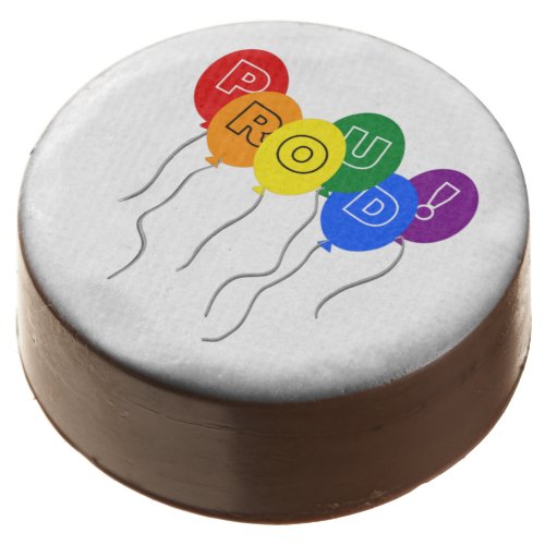 Proud LGBTQ Pride Color Balloons Classic Chocolate Covered Oreo