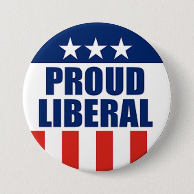 proud liberal pinback button (Front)