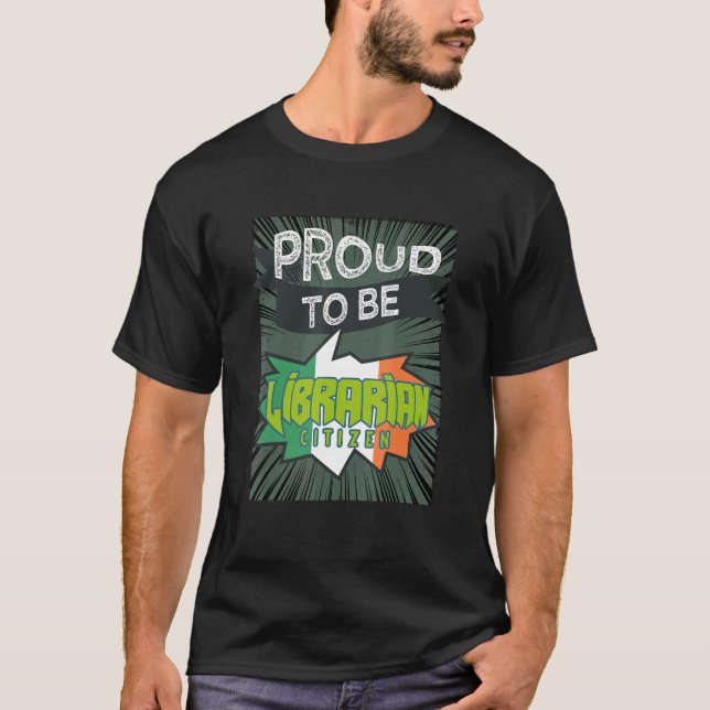 Proud librarian citizen Profession career worker 2 T-Shirt (Front)