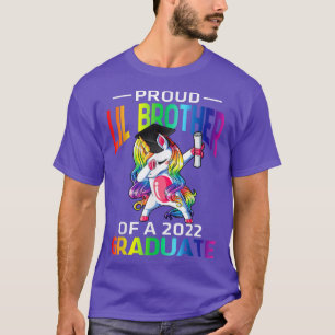 Proud Lil Brother Of A 2022 Graduate Unicorn Dabbi T-Shirt