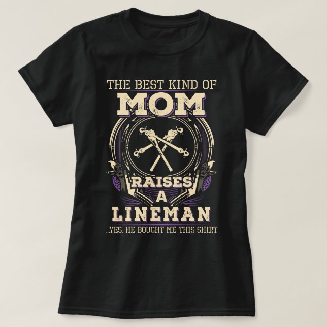 Proud Lineman's Mom T-Shirt (Design Front)