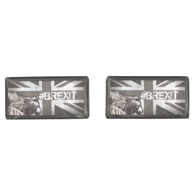 Proud Lion #Brexit Commemorative Art Cufflinks (Front)
