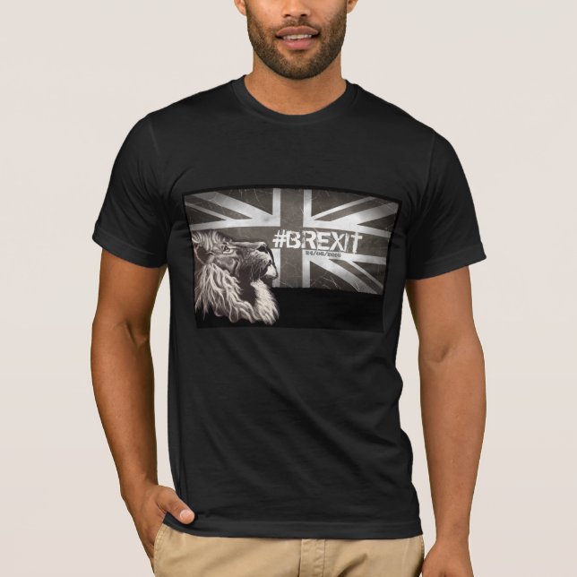 Proud Lion #Brexit Customise the Date 24/06/2016 T-Shirt (Front)