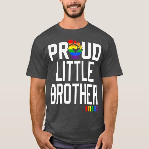 Proud Little Brother Gay Pride Month LGBQ   T_Shirt