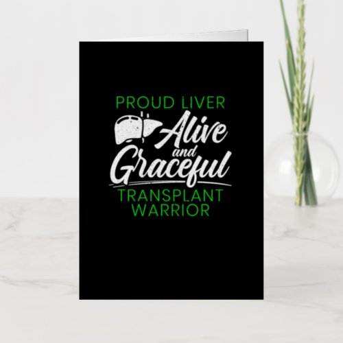 Proud Liver Transplant Warrior Organ Recipient Foil Greeting Card