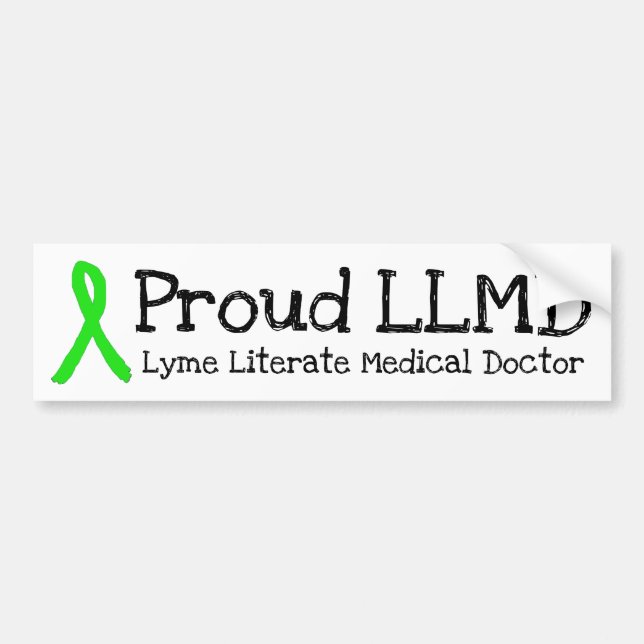 Proud LLMD Lyme Disease Awareness Bumper Sticker (Front)