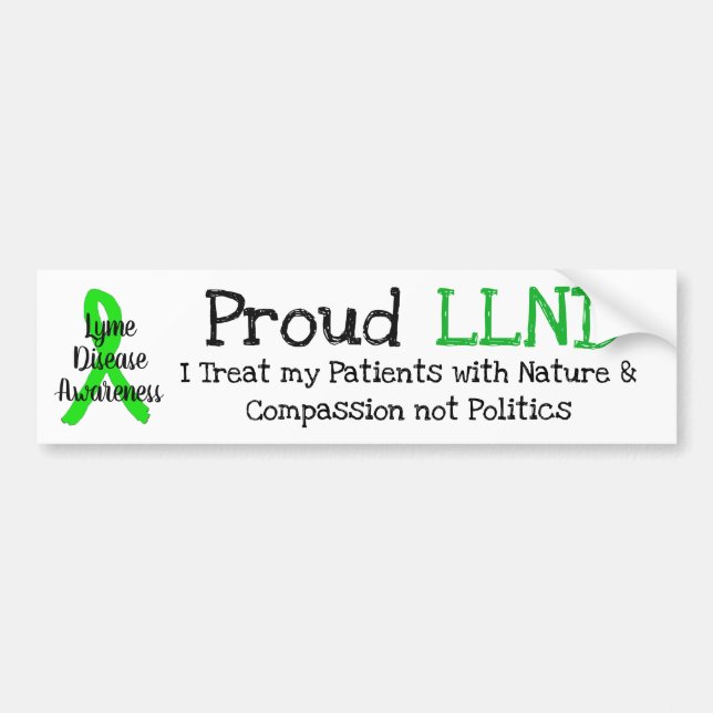 Proud LLND Lyme Disease Awareness Bumper Sticker (Front)