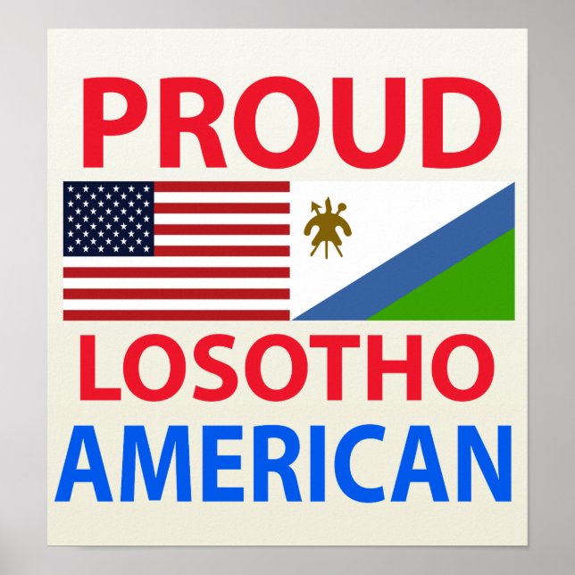 Proud Losotho American Poster (Front)