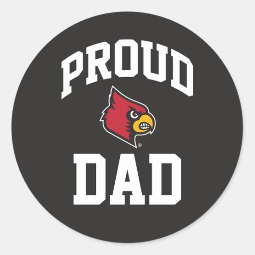Proud Louisville Dad Classic Round Sticker
