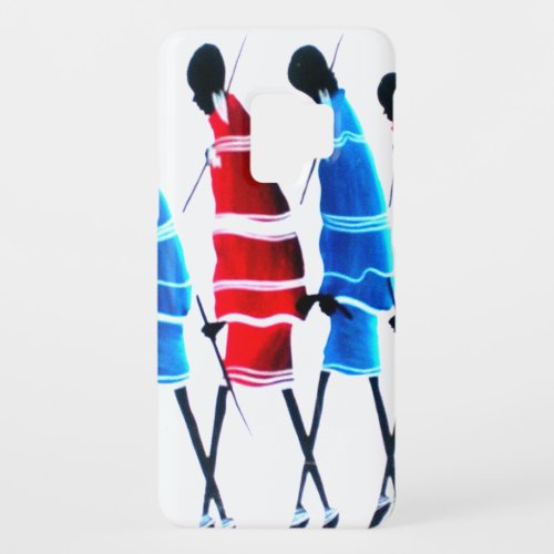 Proud Maasai Morans Striding Tall in Blue and Red Case_Mate Samsung Galaxy S9 Case