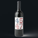 Proud Maga 47th Trump Won Inaguration Day  Wine Label<br><div class="desc">trump Won,  Election 2024,  trump vance,  christmas,  xmas,  gift birthday,  president,  47th,  maga,  trump,  inaguration day,  inaguration,  president, </div>