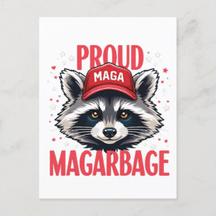 Proud MAGA Garbage For Trump supporter Election   Postcard