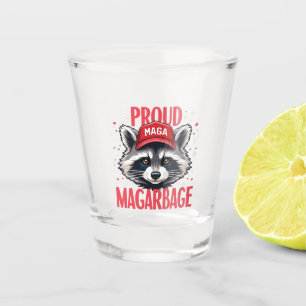 Proud MAGA Garbage For Trump supporter Election Shot Glass