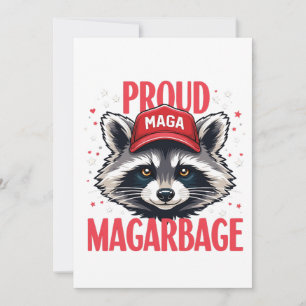 Proud MAGA Garbage For Trump supporter Election   Thank You Card