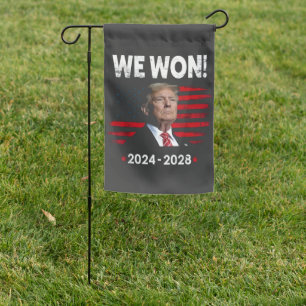 Proud Maga President Trump Won Inaguration Day  Garden Flag