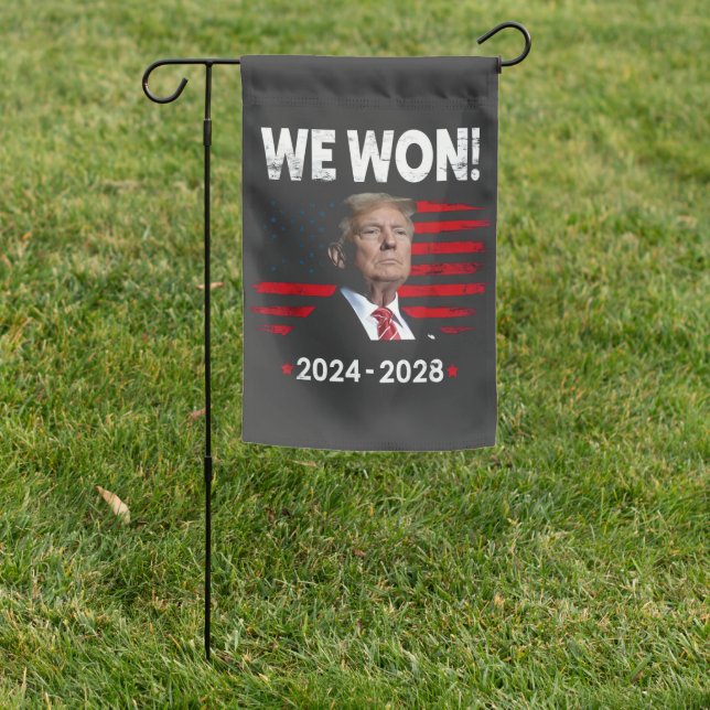 Proud Maga President Trump Won Inaguration Day  Garden Flag (In SItu)