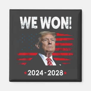 Proud Maga President Trump Won Inaguration Day  Magnet