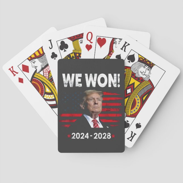 Proud Maga President Trump Won Inaguration Day  Poker Cards (Back)