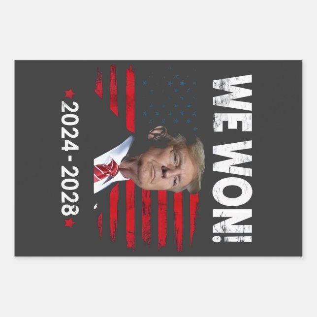 Proud Maga President Trump Won Inaguration Day  Wrapping Paper Sheets (Front)