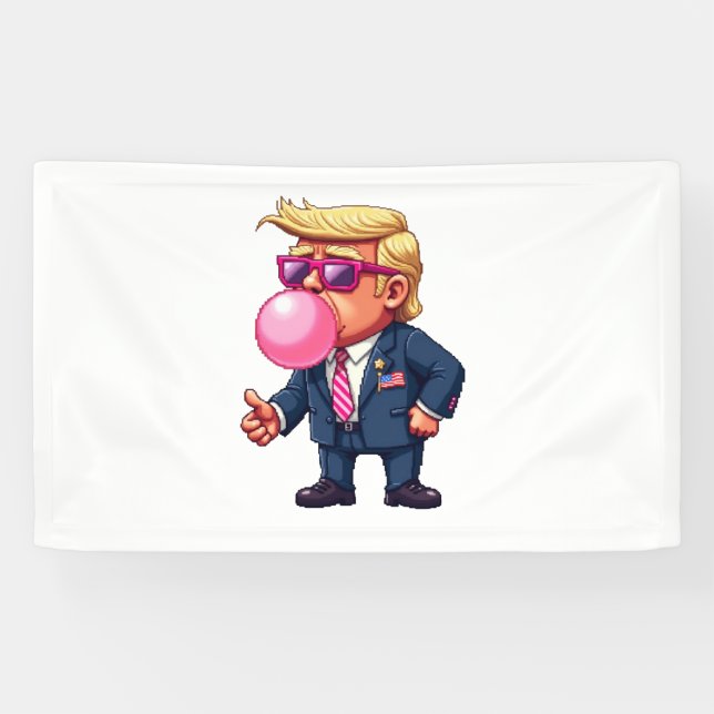 Proud Maga Trump Pixel President Inaguration Day  Banner (Horizontal)