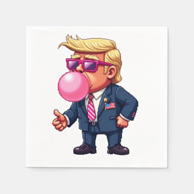 Proud Maga Trump Pixel President Inaguration Day  Napkins (Front)