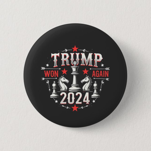 Proud Maga Trump Won again 2025 Inaguration Day  Button (Front)