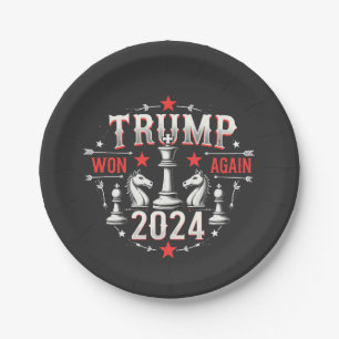 Proud Maga Trump Won again 2025 Inaguration Day Paper Plates