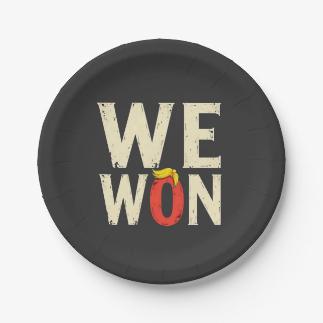 Proud Maga Trump Won Inaguration Day Speech 2025 Paper Plates (Front)