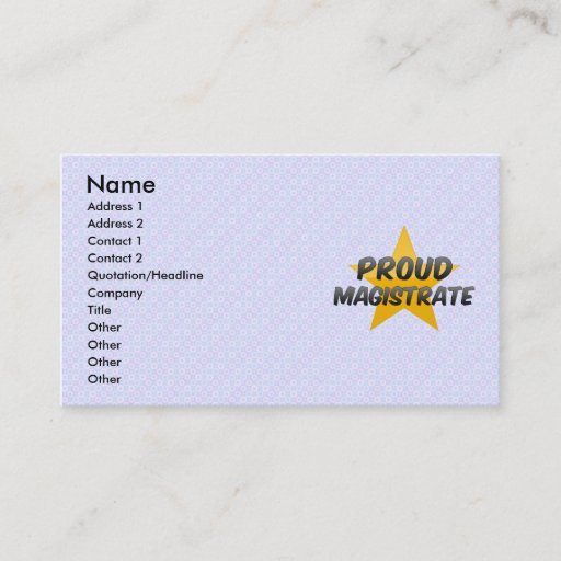 Customizable Proud Magistrate Business Cards