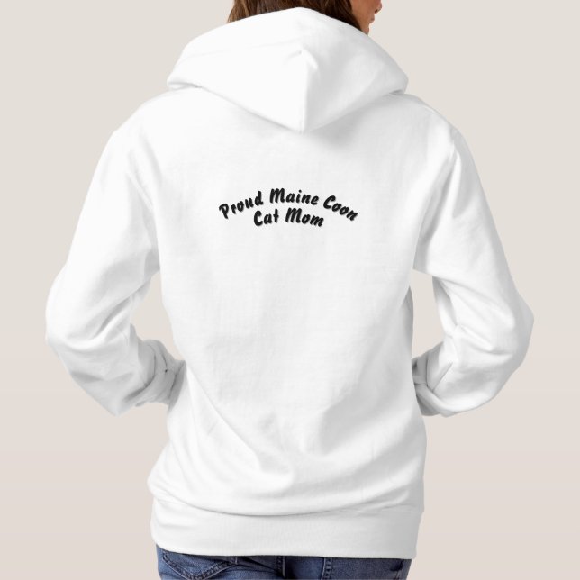 Proud Maine Coon Cat Mom Hoodie (Back)