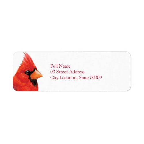 Proud Male Cardinal Label