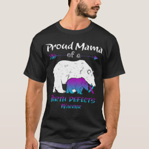 Proud Mama Bear Birth defects Awareness T-Shirt