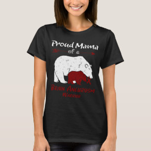 Proud Mama Bear Brain Aneurysm Awareness T-Shirt